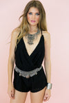 Karena Lace Romper - Black - Haute & Rebellious