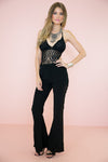 Maddi Lace Contrast Pant - Black - Haute & Rebellious