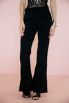 Maddi Lace Contrast Pant - Black - Haute & Rebellious