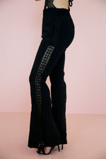 Maddi Lace Contrast Pant - Black - Haute & Rebellious