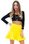 HENDRICK FLARED SKIRT - Yellow - Haute & Rebellious
