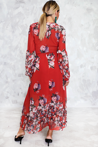 Unforgettable Floral Wrap Maxi Dress - Haute & Rebellious