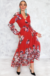 Unforgettable Floral Wrap Maxi Dress - Haute & Rebellious