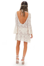 AUDREY LACE BELL SLEEVE DRESS - Haute & Rebellious