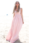 Camilla Open Back Crochet Maxi - Rose - Haute & Rebellious