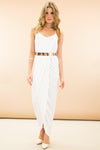 Lana Draped Slit Maxi Dress - White - Haute & Rebellious