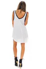 DRAKE CONTRAST BINDING TANK TOP - White - Haute & Rebellious
