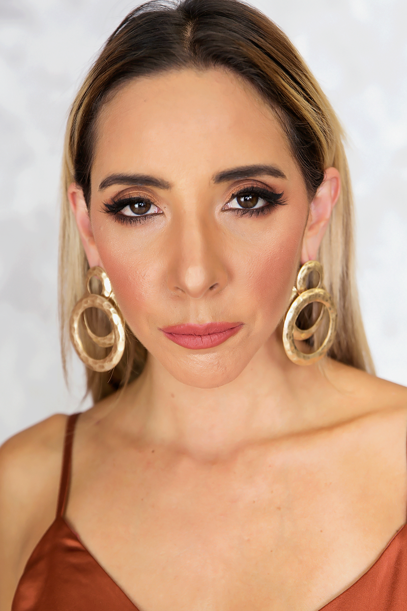 Gold Plated Overlapping Hoop Earring - Haute & Rebellious