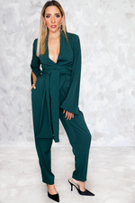 High Waisted  Button Trousers with Front Overlap - Haute & Rebellious