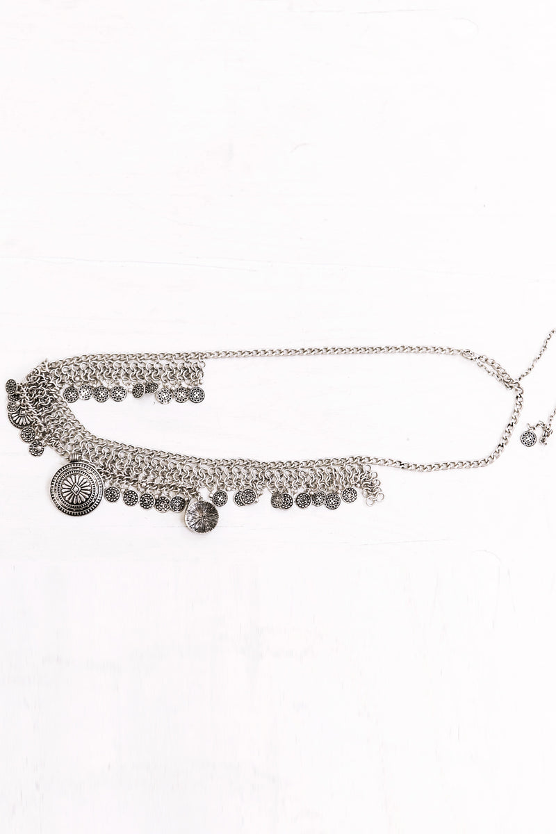 Talani Boho Chain Belt - Silver - Haute & Rebellious