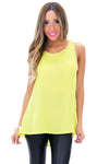 NELIA RHINESTONE DETAIL TOP - Lime - Haute & Rebellious