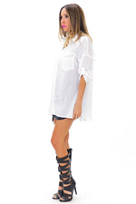 GRAYSON BUTTON-UP DRESS SHIRT - White - Haute & Rebellious