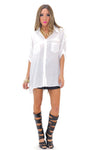 GRAYSON BUTTON-UP DRESS SHIRT - White - Haute & Rebellious