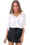 GRAYSON BUTTON-UP DRESS SHIRT - White - Haute & Rebellious