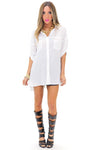GRAYSON BUTTON-UP DRESS SHIRT - White - Haute & Rebellious