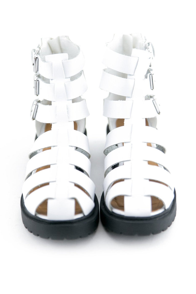 HESSON PLATFORM CHUNK SANDAL - White - Haute & Rebellious