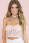 Rosie Lace Bustier - Blush - Haute & Rebellious