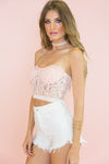 Rosie Lace Bustier - Blush - Haute & Rebellious