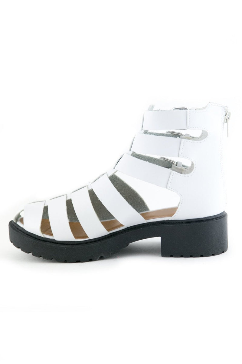 HESSON PLATFORM CHUNK SANDAL - White - Haute & Rebellious