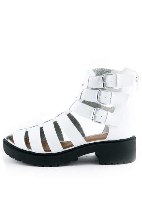 HESSON PLATFORM CHUNK SANDAL - White - Haute & Rebellious