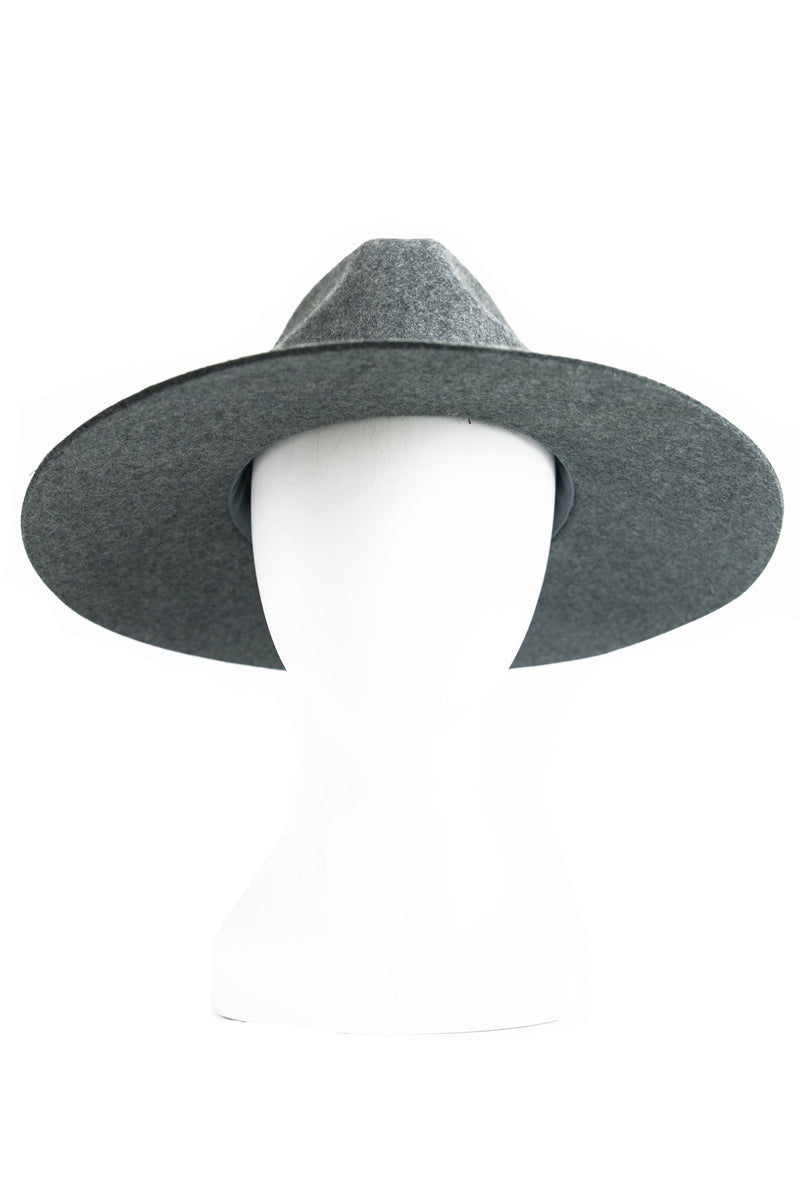 Litah Flat Brim Hat - Grey - Haute & Rebellious