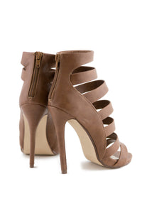 BENIT STRAPPY SANDAL HEEL - BROWN - Haute & Rebellious