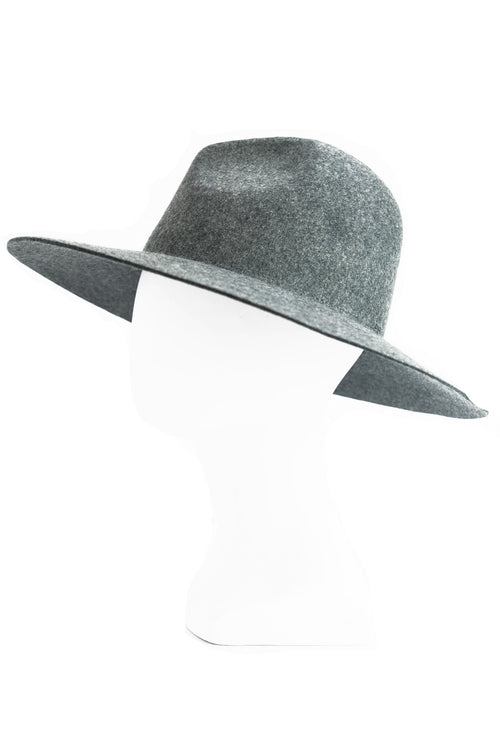 Litah Flat Brim Hat - Grey - Haute & Rebellious