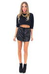 FLYER CROP TOP - Black - Haute & Rebellious