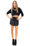 FLYER CROP TOP - Black - Haute & Rebellious