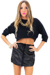 FLYER CROP TOP - Black - Haute & Rebellious