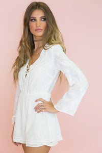 Gigi Bell Sleeve Romper - Haute & Rebellious