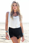 Playa Blanca Lace Shorts - Black - Haute & Rebellious
