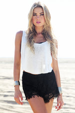 Playa Blanca Lace Shorts - Black - Haute & Rebellious