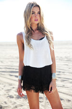 Playa Blanca Lace Shorts - Black - Haute & Rebellious