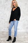 No Return Cutout Sweater - Black - Haute & Rebellious