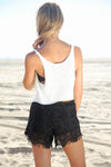 Playa Blanca Lace Shorts - Black - Haute & Rebellious