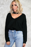 No Return Cutout Sweater - Black - Haute & Rebellious