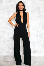 Key To My Heart Sleeveless Jumpsuit - Black - Haute & Rebellious