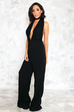 Key To My Heart Sleeveless Jumpsuit - Black - Haute & Rebellious