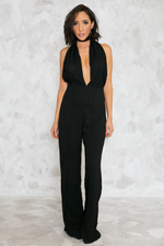 Key To My Heart Sleeveless Jumpsuit - Black - Haute & Rebellious