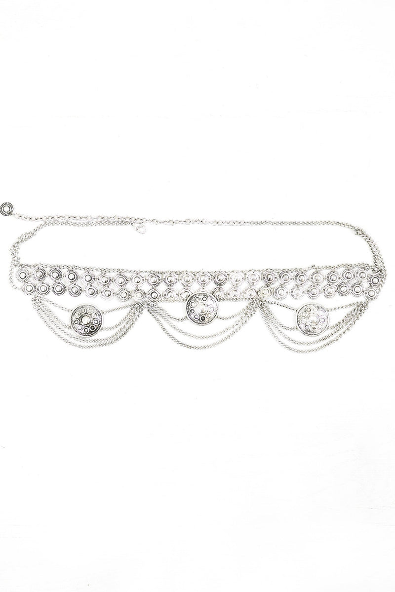 Elanah Metal Boho Belt - Silver - Haute & Rebellious