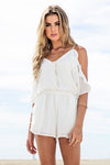 Gia Off-Shoulder Ruffle Romper - White /// Only 1-S Left /// - Haute & Rebellious