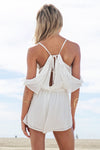 Gia Off-Shoulder Ruffle Romper - White /// Only 1-S Left /// - Haute & Rebellious