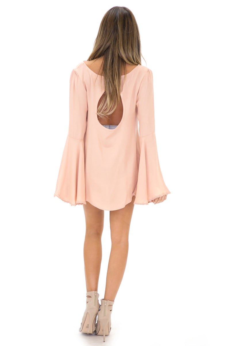 RESTERSON BELL SLEEVE TOP - Blush - Haute & Rebellious