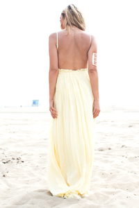 Camilla Open Back Crochet Maxi - Yellow - Haute & Rebellious