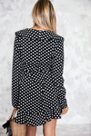Polka Dot Ruffle Wrap Dress - Haute & Rebellious