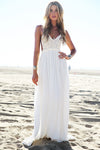 Camilla Open Back Crochet Maxi Dress - White [PRE-ORDER] - Haute & Rebellious