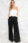 Raya High-Waisted Wide-Leg Pant - Black - Haute & Rebellious