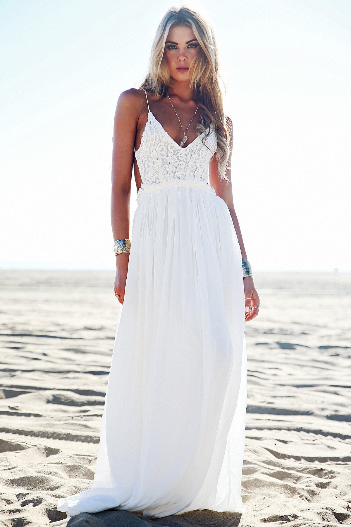 princess polly baby blue dress SPELL & THE GYPSY COLLECTIVE Juniper Boho Midi Dress - Eggshell Blue main image 0