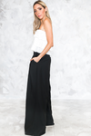 Raya High-Waisted Wide-Leg Pant - Black - Haute & Rebellious